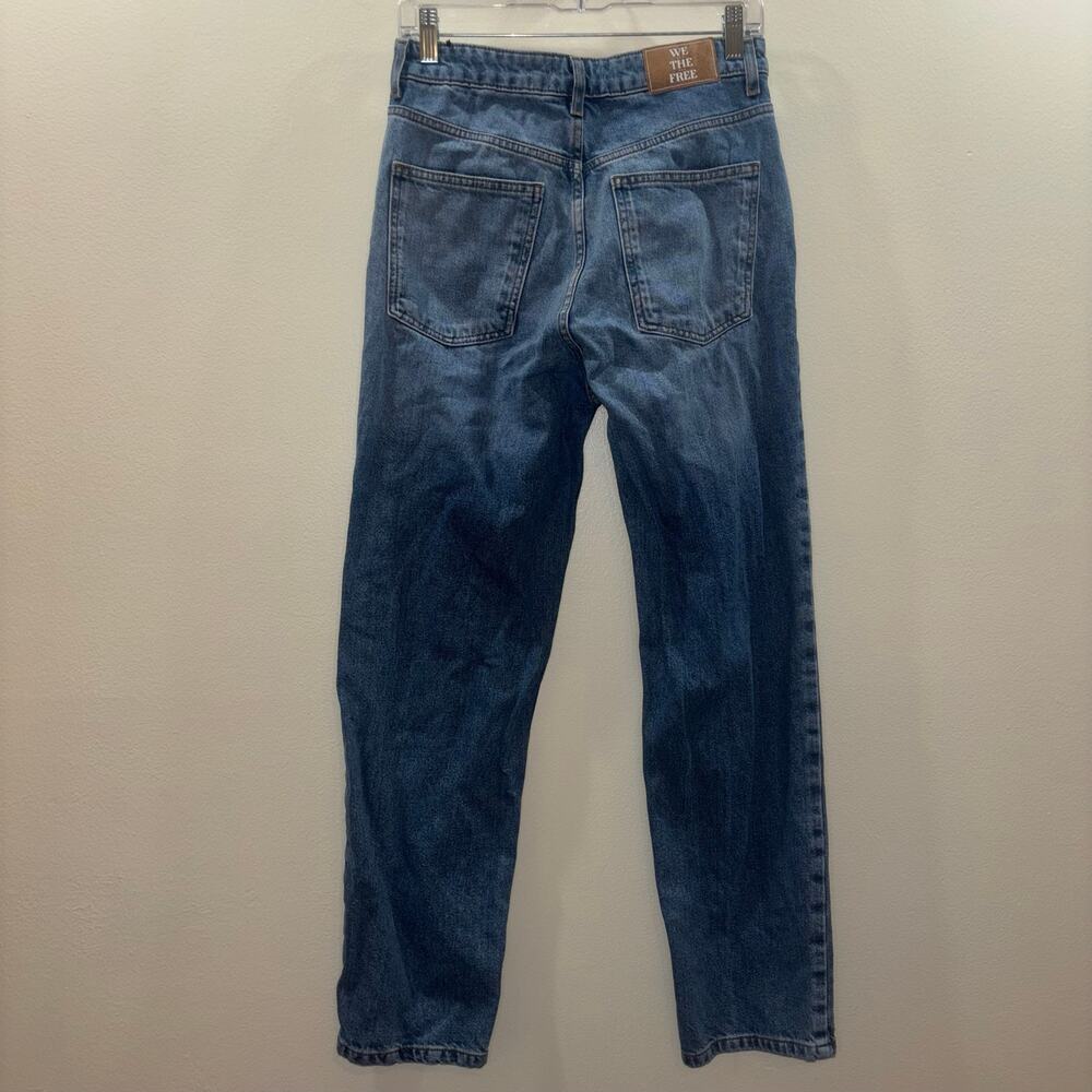 Free People We The Free High Waisted Straight Leg Jeans Women 28 Medium Wash - Picture 5 of 13